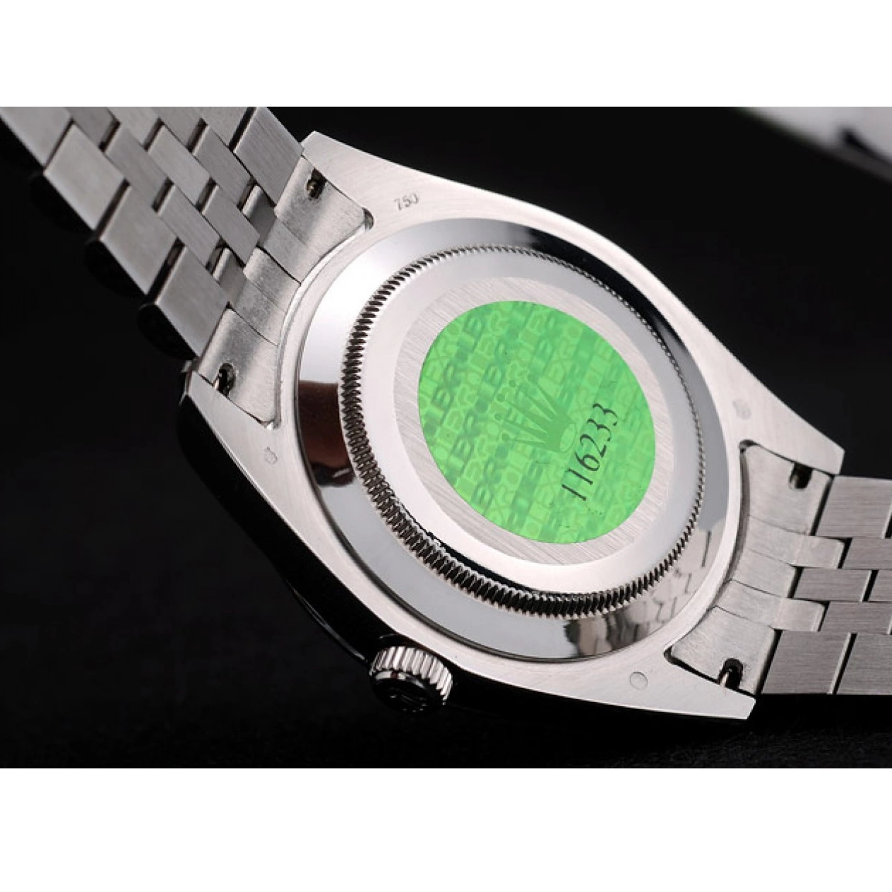 MiroTime 0716 Rolex Swiss DateJust Stainless Steel Ribbed Bezel Silver Dial 41996